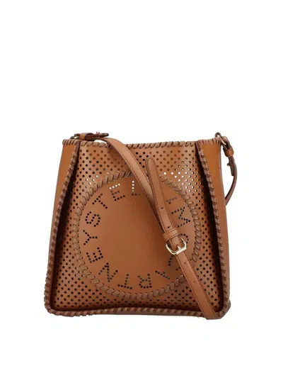 Stella Mccartney Perforated Eco Alter Mat Crossbody Bag In Brown