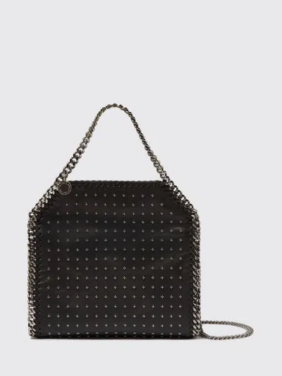 Stella Mccartney Falabella Studded Chain-trim Vegan Leather Tote Bag In Metallic