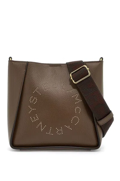 Stella Mccartney Crossbody Bag With Perforated Stella Logo In Brown