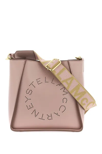 Stella Mccartney Crossbody Bag With Perforated Stella Logo In Shell (pink)