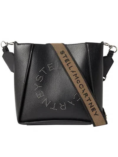 Stella Mccartney Crossbody Eco Embossed Grainy Bags In Black