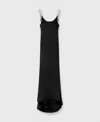 Stella Mccartney Crystal Chain Straps Dress In Black