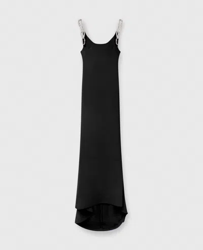 Stella Mccartney Crystal Chain Straps Dress In Black