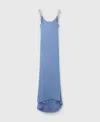 Stella Mccartney Crystal Chain Straps Dress In Iris