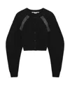 Stella Mccartney Crystal-embellished Cardigan In Black