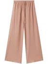 Stella Mccartney Lead-free Crystal High-rise Wide-leg Trousers In Pink