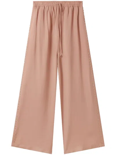 Stella Mccartney Crystal-embellished Trousers In Pink