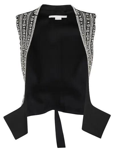 Stella Mccartney Crystal-embellished Vest In Black