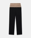 Stella Mccartney Crystal-embellished Wool Trousers In Midnight Black