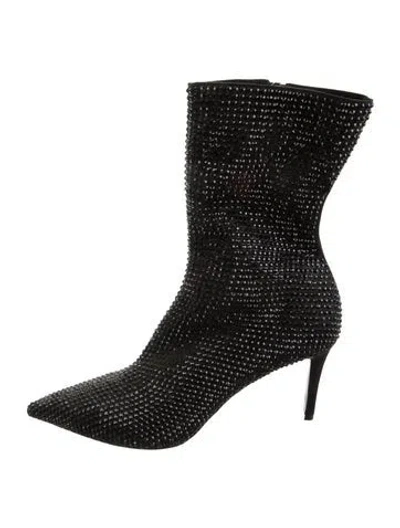 Pre-owned Stella Mccartney Crystal Embellishments Boots In Black