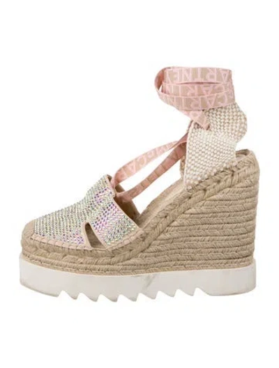 Pre-owned Stella Mccartney Crystal Embellishments Pumps In Neutrals/pink