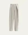 Stella Mccartney Crystal Hotfix Balloon Trousers In Pebble