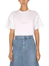 Stella Mccartney Crystal Logo T-shirt In White
