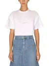 Stella Mccartney Crystal Logo T-shirt In White