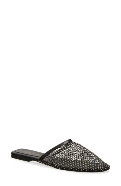 Stella Mccartney Crystal Mesh Mule In Black
