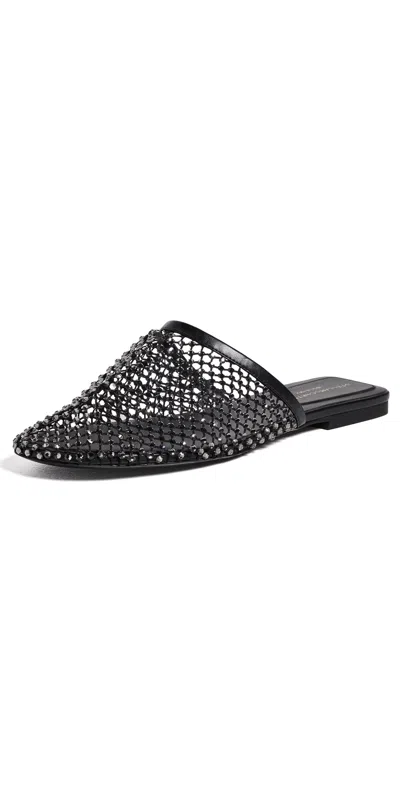Stella Mccartney Crystal Mesh Slides Black Crystal