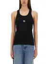 Stella Mccartney "crystal Mini Star" Tank Top In Black