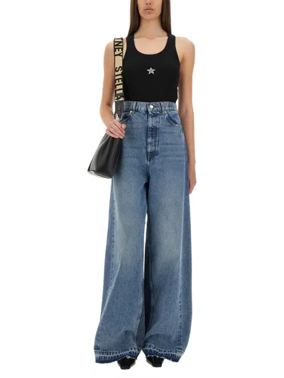 Stella Mccartney "crystal Mini Star" Tank Top In Black