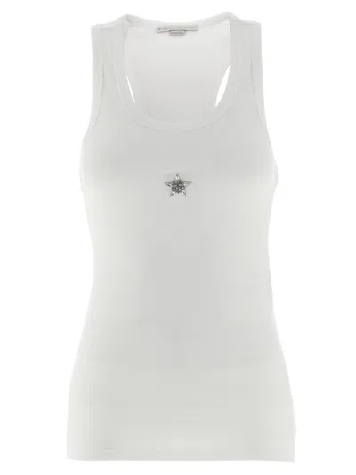Stella Mccartney Crystal Mini Star Top In White
