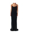 Stella Mccartney Women's Crystal Straps Long Dress In Black