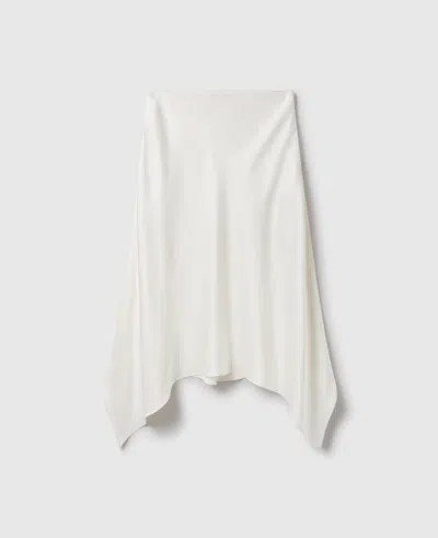 Stella Mccartney Curved Hem Satin Midi Skirt