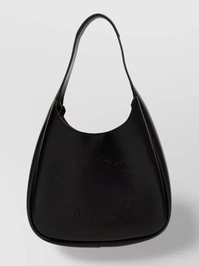 Stella Mccartney Curved Silhouette Single Handle Shoulder Bag In Black