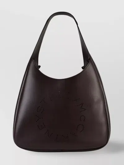 Stella Mccartney Curved Silhouette Smooth Handle Bag In Brown
