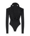 Stella Mccartney Cut-out Braided Bodysuit In Black