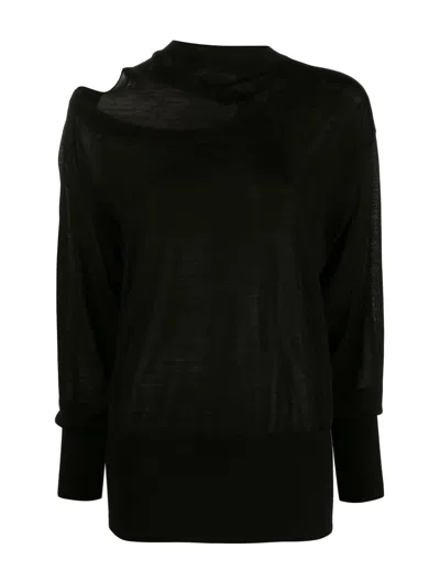 Stella Mccartney Gestricktes Oberteil Mit Cut-out In Negro