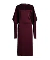 Stella Mccartney Evening Dress With Cut-out Details In Satin In Burgundy