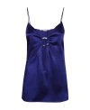 Stella Mccartney Cut-out Detailed Sleeveless Satin Vest In Blue
