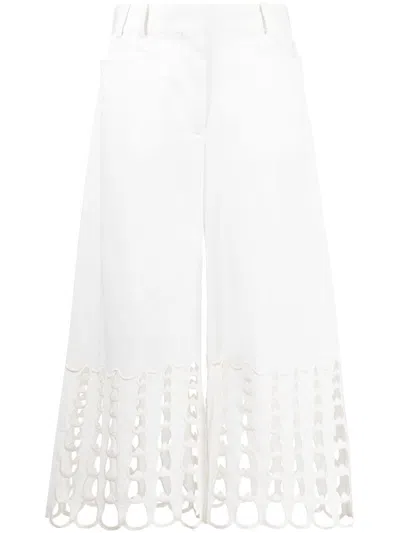 Stella Mccartney Klassische Cropped-hose In White