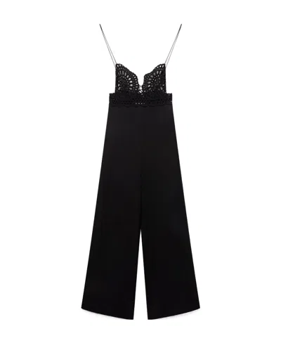 Stella Mccartney Cut-out Flared Leg Jumpsuit In Black