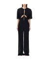 Stella Mccartney Cutout Straight-leg Jumpsuit In Black