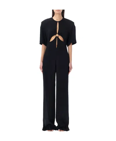 Stella Mccartney Cutout Straight-leg Jumpsuit In Black