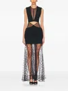 Stella Mccartney Cut-out Lace Maxi Dress In Blue