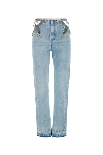 Stella Mccartney Cut-out Low-rise Jeans In Blue