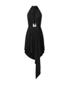 Stella Mccartney Asymmetrical Dress With Halterneck In Black