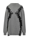 Stella Mccartney Lace-trimmed Virgin Wool Sweater