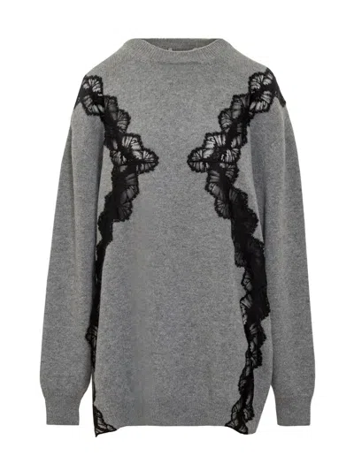Stella Mccartney Cut-out Sweater In Gray