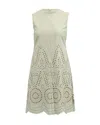 Stella Mccartney Cutout Broderie Anglaise Sheath Dress In White Cotton In White