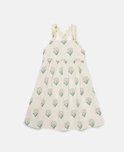 STELLA MCCARTNEY DAISIES SLEEVELESS SCALLOPED TRIM DRESS