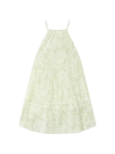 Stella Mccartney Daisy Floral-print Halterneck Dress In Green