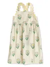 Stella Mccartney Daisy-print Dress In Neutrals