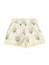 Stella Mccartney Printed Cotton Bermuda Shorts In Neutrals