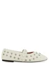 Stella Mccartney Ryder Semi Shine Alt Mat Flats Vanilla In White