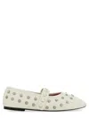 Stella Mccartney Ryder Semi Shine Alt Mat Flats Vanilla In White