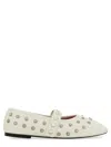 Stella Mccartney Ryder Semi Shine Alt Mat Flats Vanilla In White