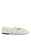 Stella Mccartney Ryder Semi Shine Alt Mat Flats Vanilla In White