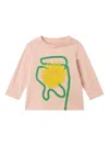 Stella Mccartney Dandelion-print Long-sleeve T-shirt In Pink